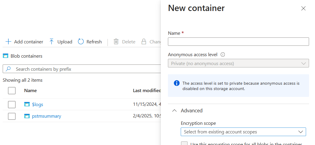 Create Container 2