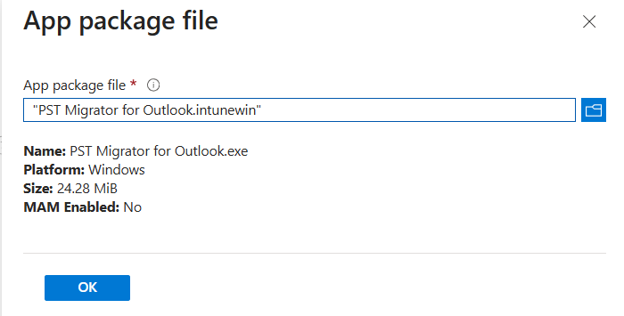 Intune Select App File