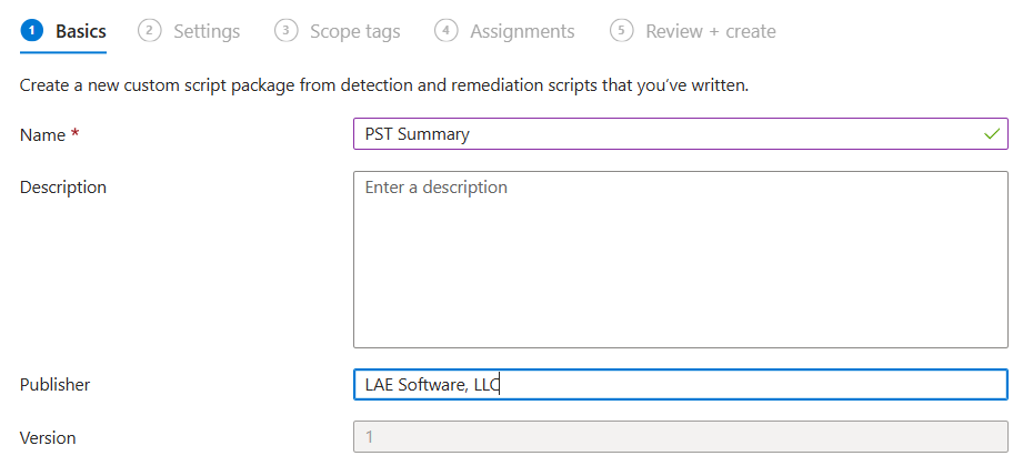 Intune Script PST Summary