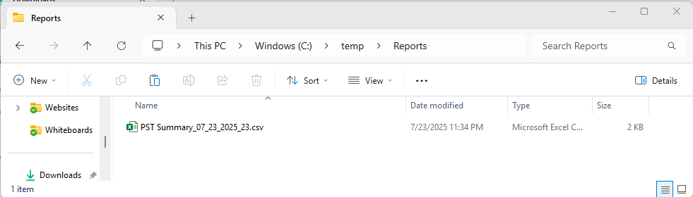 Intune Script Report Folder